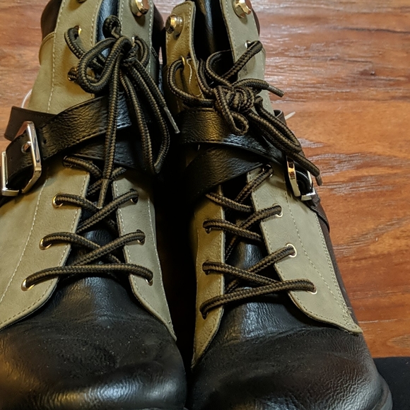 Apt. 9 Shoes - Two tone, lace up ankle boots